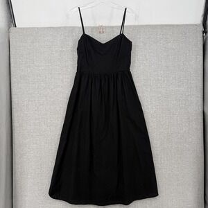 h&m black summer dress Mini Womens Size S Linen Blend Off Shoulder Puff Sleeve Shaping darts at the front and back of the waist for a flattering silhouette H&M Black Sequined Spaghetti Strap